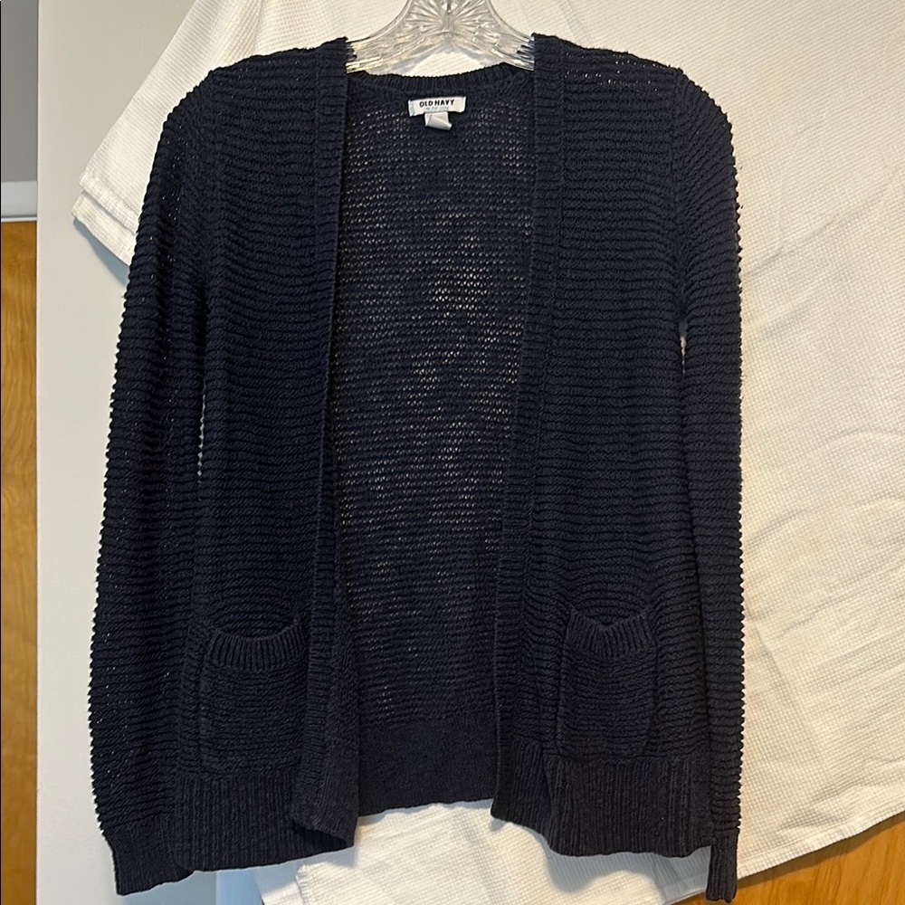 Old Navy Knit Cardigan Sweater in Navy Blue